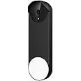 honecumi Silicone Case for Google Nest Doorbell (Battery Powered), Silicone Cover Case Protective Raincover Compatible with Google Nest Doorbell (Battery Version) Doorbell Case Accessories,Black