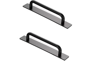 Belvanr Maniglie Autoadesive 2 Pezzi Autoadesive Maniglia Maniglie Adesive per Porte Maniglia Adesive Porte Scorrevoli Maniglie Autoadesive Armadio per Porte e Finestre Armadi Maniglia Finestra(Nero)
