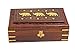 Produktbild IndiaBigShop handgemachte hölzerne Schmuckschatulle Ohrring Box Vintage Box Andenken Speicherorganisator mit dreifachem Elefant Inlay braun Farbe 8 X 5 Zoll