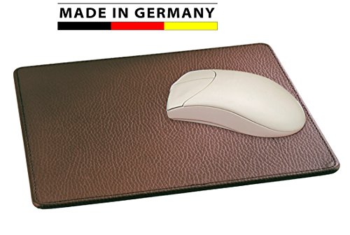 Handmade in Germany Mousepad Leder anthrazit – weiches genarbtes Rindleder – erhältlich in 5 Farben excl. Marke EuroStyle - 3