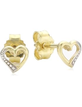 Zeeme for Kids Kinder Ohrstecker 333 Gebgold Herz zweifarbig 371320719
