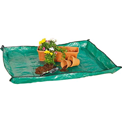 Markenlos Arbeitsunterlage Pflanzunterlage aus Kunststoff Gartenarbeitsunterlage grün (1 große (160 x 125 cm))