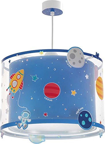 Preisvergleich Produktbild LED warmweiß 1050lm 41342 Kinderlampe Weltall Hängeleuchte Rakete Astronaut Planeten Lampe Kinderzimmer Leuchte Kinderzimmerlampe