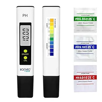 Konvio Neer pH Test Meter  0.1pH High Accuracy with 0.00-14.00ph Measure Range for Drinking Water, Hydroponics, Aquariums, Swimming Pools. (Digital pH Meter)