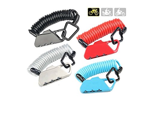 ATTOUPAN k-2 N Mini Kabel Lock Anti Diebstahl Code Lock Stahl Kabel Schloss für Fahrrad Outdoor (Rot)