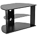 Produktbild Flash Möbel Northfield (schwarz Finish TV stehen, mit Glas-Einlegeböden