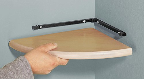 Eckregal / Wandregal DESIGN | verdeckte Befestigung | 30x30x2,2 cm – Buche - 2