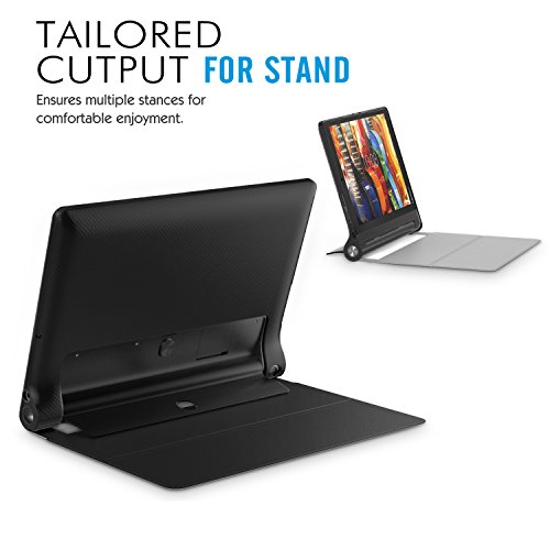 MoKo Lenovo YOGA Tab3 Plus 10.1 Hülle – Ultra Leightweight Slim Schutzhülle Smart Cover für Lenovo YOGA Tab 3 Plus (YT-X703F) 10.1 Zoll 2016, Schwarz (nicht für Yoga Tab 3 10.1) - 4