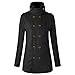 Produktbild Mantel Damen DAY.LIN Frauen Warme Jacke Mantel Outwear Schlank Zweireiher Lange Trenchcoat (3XL, Schwarz)