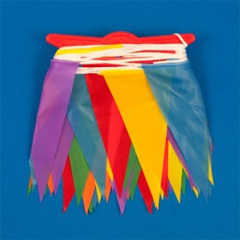 Fahnen - Fähnchenleine - UV-beständig und wetterfest - Länge: 36m, Fähnchen: je 10x20cm