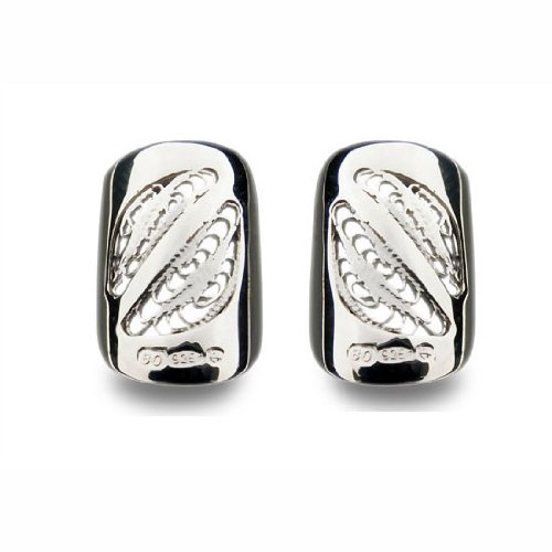 BOHEM Silver Jewellery Nail Art Filigree Vintage Dew (Small - Pair)