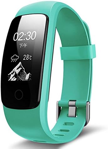 Hmhope Smart Bracelet 14 Sports Modes Heart Rate Monitoring Weather Forecast Respiratory Guidance Multifunction Bluetooth Waterproof Pedometer for Physical Exercise , Green