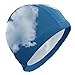 Produktbild Gebrb Badekappe/Schwimmkappe/Bademütze, Swim Cap Love Cloud Blue Sky Mens Swimming Cap Boy Adult Teen Swimming Hat No-Slip