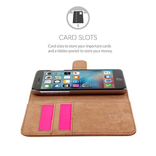 Snugg Funda iPhone 6s  8482  - Carcasa Marr  n De Cuero  PU  con Tapa Y Una Garant  a De por Vida para Apple iPhone 6s
