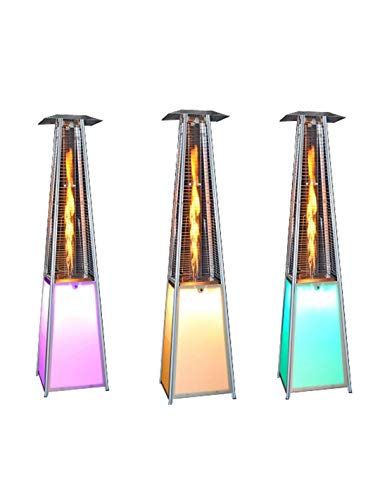 Agoora Estufa Exterior para Terrazas con Iluminación LED de 13 Colores con diseño en Pirámide de 13kw