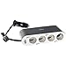 Produktbild Smartfox Auto KFZ 12V/24V Zigarettenanzünder 4 Fach Adapter Verteiler mit 1 USB Port Ladegerät Ladekabel Anschlüsse Steckdose einzeln schaltbar