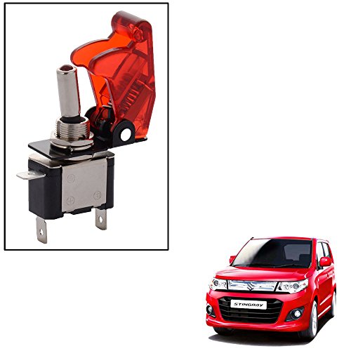 Vheelocityin Toggle Flip Pilot Style Switch Red 12V for Maruti Suzuki Stingray