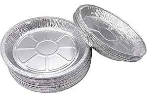EYSII Aixin Lot de 50 moules à tarte en aluminium de qualité supérieure Moules jetables en aluminium pour tartes et quiches. ⌀ 9" inch (50pcs)