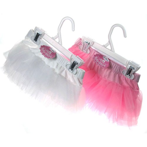 Baby Girls Tutu Skirts In Pink Or White (0-6 Months, White)