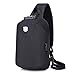 Produktbild Sikungjlk Schultertasche Herren Brust Packung USB-Lade Passwort Sperre Rucksack Business Casual wasserdichte Reise Große Kapazität Umhängetasche, Brustrucksack, diebstahlsichere Rei (Color : Black)