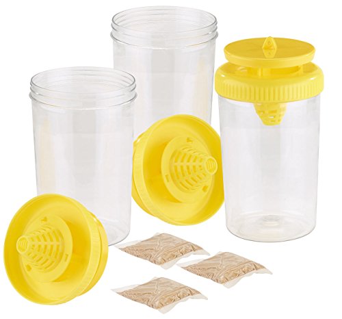 Exbuster 3er-Set Biologische Fliegenfalle, ungiftiger Wirkstoff f. je 10 Wochen