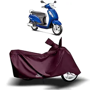 Cover Lab - Suzuki Access All New BS6 Water Resistant - Dust Proof - Full Bike Scooty Two Wheeler Body Cover for Suzuki Access All (Maroon)