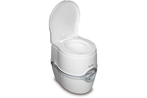 Thetford 92306 Porta Potti 565E (Elektric) Tragbare Toilette, Weiß-Grau, 448 x 388 x 450 mm