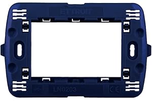 ELECTRON 1 Supporto, Compatibile Con BTicino Living, per 3 prese/interruttori/moduli, montaggio su scatola da incasso 503, plastica di alta qualità, 100% compatibile con placche e moduli originali