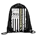 Produktbild WYICPLO Fashion Drawstring Gym 911 Dispatcher Thin Gold Line Drawstring Pack Beam Mouth School Travel Backpack Rucksack Shoulder Bags for Men and Women