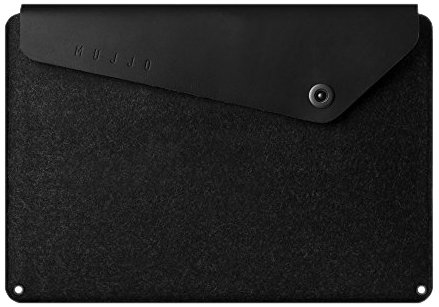 Mujjo MUJJO-SL-033-BK Low-Key Leder Hülle für Macbook Pro Retina 15 schwarz