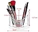Kamay's Acrylic Makeup Brush Holder, Heart Shape Acrylic Cosmetic Organizer Can Be Used As Cosmetic Storage, Lip Tips Holder/Box with 3 Spaces (SF-1058)