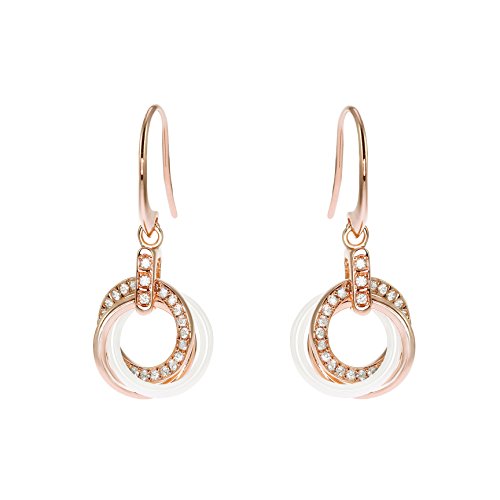 Stella Maris Damen Ohrringe - 925 Sterling Silber und Premium Keramik in Weiss - Zirkoniasteine und Diamanten - 3 cm - STM15J018 Stella Maris Damen Ohrringe - 925 Sterling Silber und Premium Keramik in Weiss - Zirkoniasteine und Diamanten - 3 cm - STM15J018