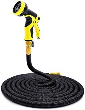 Best Expandable Garden Water Hose 100 FT With Top Quilty Brass Connectors,Heavy Duty Expanding Garden Hose With Triple Layer Latex For Watering Plants, Car Wash And Showering Pets Black