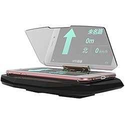 KKmoon 6.5" HUD Head Up Display Coche Porta Soporte Antideslizante Telefono GPS HD Reflector de Imagen,Rotable 360 Grados