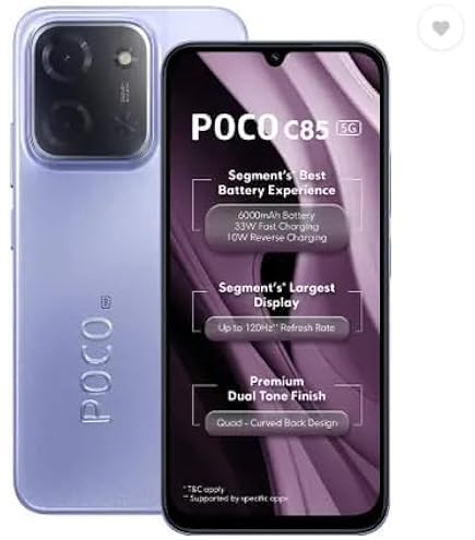 Poco C85 5G Mystic Purple 6GB RAM 128GB ROM : Amazon.in: Electronics