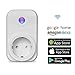 Produktbild Intelligente WiFi Steckdose COOSA Smart Steckdose funktioniert mit Amazon Alexa (Echo und Echo Dot ) Google Home Smartphone App Steuerung für IOS und Android für Haus und Büro Fernbedienungsschalter (1-Pack)
