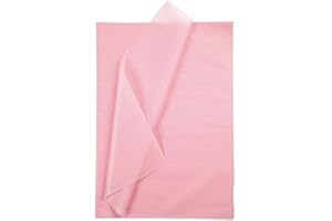 Creavvee Decoupage Lot de 25 Feuilles de Papier de Soie Rose 50 x 70 cm Taille Unique