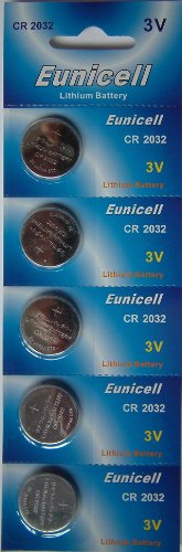 Pilas de litio CR2032, 3 V, 5 unidades