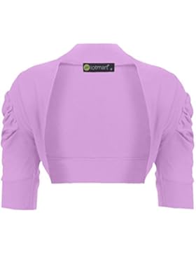 LOTMART Mädchen Rüschen Ärmel Freizeit Abgeschnitten Bolero Schulterjacke Kinder Uni Strickjacke Top & GRATIS...
