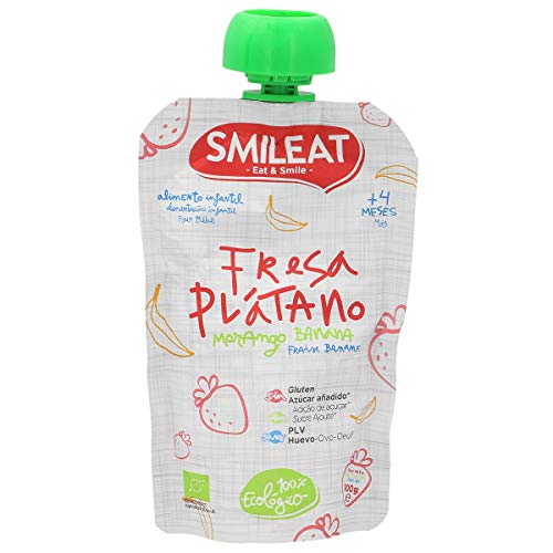 Pouch fresa y plátano ecológico