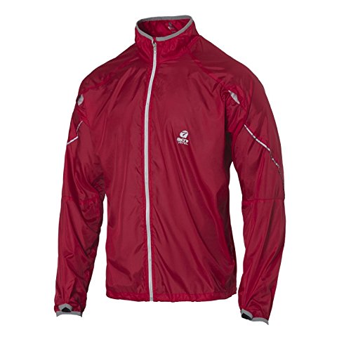 ACT SEVEN Chaqueta Cortavientos para Hombre, SúperLiviana, Hombre, Super Leggera, Rojo, L