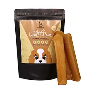 Dear Paws Himalayan Yak Milk Bars Natural Yak Milk | Healthy & Delicious Yak Milk Churpi for Dogs (Large) Pack of 3 - 400g