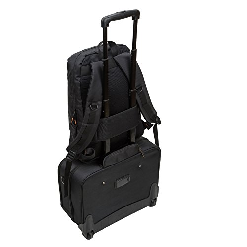 Notebook / Tablet Rucksack Reistasche für Geräte bis 43,9 cm (17,3 Zoll) in modernen schlichten Design – Schwarz - 5