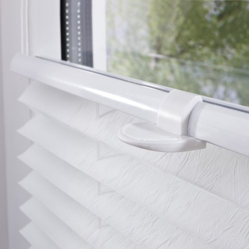 HOMELIA Thermo Klemmfix-Plissee, Stoff: 100% Polyester, Verdunklung / Blackout, verspannt ohne Bohren oder Schrauben, 080 x 130 weiß - 3
