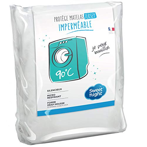 Sweetnight - Protège matelas 160x200 cm | Alèse Imperméable et Micro Respirante | Souple et Silencieux | Lavable à 90°C