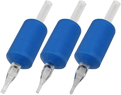 ITATOO TATTOO 1'' 9 Mag Healthy Soft Disposable Tattoo Tubes Grip with Clear Flat Tips Box of 25 (N501-3-9FT)
