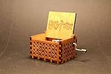 Bigaxi Wooden Hedwig Theme Harry Potter Hand Cranked Collectable Engraved Music Box