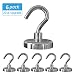 Produktbild Daaseefee 6 Stück Magnethaken Starker Neodym Hacken Magnet Magnetischer Haken Haftkraft 34kg (6 Pieces Neodymium Hook Magnet)