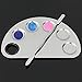 LuckyFine Pro Stainless Steel Cosmetic Makeup Palette Spatula Cream Foundation Mixing Tool Brush Palette Silver