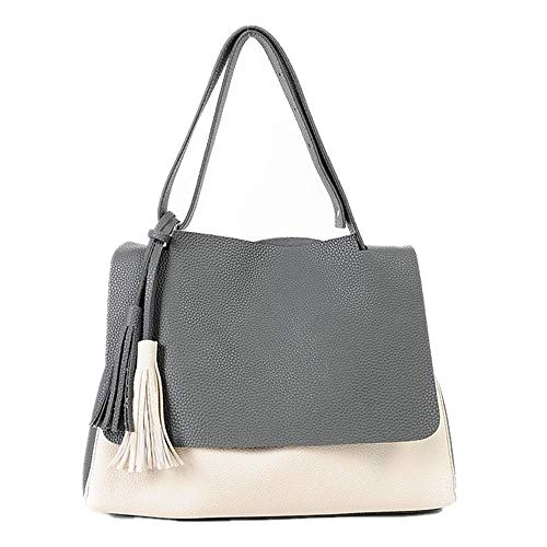 One-Shoulder Bags Colliding with Color Tassels Litchi Patterns Simple Fans Ladies'Fashion Decorative Handbags Cross-Body Bags